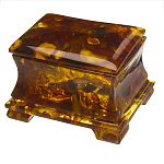 Шкатулка прямоугольная из янтаря