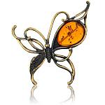 0049744/1741.4 Брошь Бабочка Грация (белый)