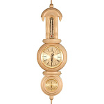 /М-03 МЕТЕОСТАНЦИЯ настенная "Часы"61*17см М03 Р  Нат.дерево цвет "слоновая кость"