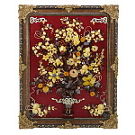 300489-НП Картина Янтарная Композиция "МОЛЧНЫЕ ИРИСЫ" 60.80 см