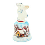  Гжель Колокольчик "КРОЛИК" высота 13 см