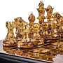 Шахматы с инкрустацией и фигурами из янтаря "Камелот" 45х45 см, фотография 6. Интернет-магазин ЛАВКА ПОДАРКОВ