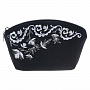 Косметичка "Нефертити". Черная с серебряной вышивкой, фотография 1. Интернет-магазин ЛАВКА ПОДАРКОВ