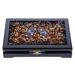 0090002 Домино янтарные "АМБЕР" ( светлая крошка,тёмные фишки) 20.5*13.5*4.5см