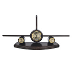 Метеостанция настольная с термометром, гигрометром и часами "Самолет"