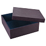 Подарочная упаковка из экокожи фиолетовая 30х30х10 см, фотография 2. Интернет-магазин ЛАВКА ПОДАРКОВ