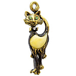 0058469/594.4 Брошь Кошка гламурная (белый)