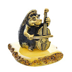 0045521/1672 Сувенир Ежик со Скрипкой Сувенир (белый)