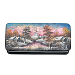 Шкатулка с художественной росписью "Деревенский пейзаж"