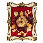 Настольное янтарное панно "Открытка с цветами" 21х17 см, фотография 1. Интернет-магазин ЛАВКА ПОДАРКОВ