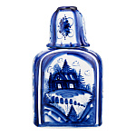 Штоф фарфоровый 0,8 л "Подарочный" с росписью. Гжель