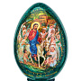 Деревянное пасхальное яйцо на подставке "Божья Матерь Иерусалимская. Вход в Иерусалим", фотография 4. Интернет-магазин ЛАВКА ПОДАРКОВ