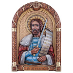 0072272 Изделие из дерева / Икона  Александр Невский арка-роспись (в ящике) 0,745*0,535*0,08