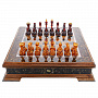 Шахматный деревянный ларец с янтарными фигурами, фотография 6. Интернет-магазин ЛАВКА ПОДАРКОВ