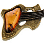 Брелок с янтарем "Гитара", фотография 2. Интернет-магазин ЛАВКА ПОДАРКОВ