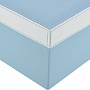 Подарочная упаковка из экокожи бело-голубая, фотография 2. Интернет-магазин ЛАВКА ПОДАРКОВ