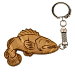 Брелок из карельской березы "Окунь"