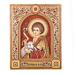 Икона из бересты "Креститель Господа Иисуса" 46,5х36,5 см