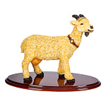 300285-НП Скульптура .Янтарь "КОЗА" на подставке 47*42 см