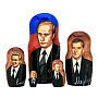 Матрешка "Вожди-политики. В.В.Путин" 5 мест, фотография 3. Интернет-магазин ЛАВКА ПОДАРКОВ