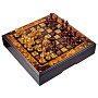 Шахматы с инкрустацией и фигурами из янтаря 30х30 см, фотография 12. Интернет-магазин ЛАВКА ПОДАРКОВ