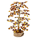 0068371/камней 192  Сувенир Дерево Янтарное №8 (18см)