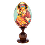Пасхальное яйцо на подставке "Владимирская Божья Матерь"