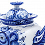 Чайник "Подарочный". Гжель, фотография 2. Интернет-магазин ЛАВКА ПОДАРКОВ