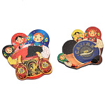 0029850 Сувенир МАГНИТ "РУССКИЕ МАТРЕШКИ / ИКРА" в ассортименте