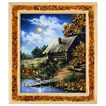 0076388/18*21см (15*18см)  Картина (янтарная крошка)  "ПЕЙЗАЖ" № 1 малая 