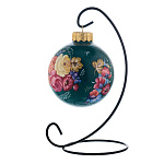Елочный шар с ручной росписью "Жостово. Цветы"