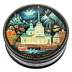 0050584/8*8см  Шкатулка лаковая миниатюра Холуй "Ситка-Аляска"197,0