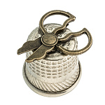 0078357 Сувенир НАПЕРСТОК  НОЖНИЦЫ,1,8*1,5см 