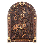 0065708 Изделие из дерева / Икона Георгий Победоносец ( арка) 0,32*0,23*0,04