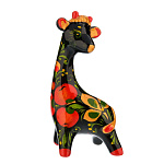 0052770 Хохлома Сувенир "ЖИРАФ" h=9см  цвета в ассортименте 