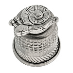 202600 Сувенир НАПЕРСТОК  УЛИТКА,желт,1,8*1,5см 