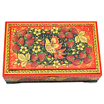 31007/23*14см Хохлома Шкатулка с перегородками  Р7  