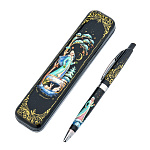 0063749-6/15,5*3,5*2см-СНЕГУРОЧКА  Художественная роспись РУЧКА шариковая в ШКАТУЛКЕ