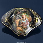   лаковая миниатюра ШКАТУЛКА-фигурная"Лесная ФЕЯ" 14*10*3см Авт.Краснов 