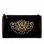 Косметичка "Игра". Черная с золотой вышивкой, фотография 1. Интернет-магазин ЛАВКА ПОДАРКОВ