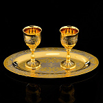 0056975/NAW-3450 Златоуст питейный Набор  ПОДНОС+2 РЮМКИ МАЛЫЕ