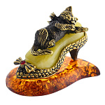 0058530/219 Сувенир Кот на туфельке (комбинированный)