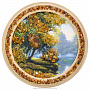 Панно янтарное "Пейзаж" 15х15 см, фотография 1. Интернет-магазин ЛАВКА ПОДАРКОВ