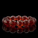 0064021 Янтарь БРАСЛЕТ ШАР КРУГЛЫЙ ГРАНЕНЫЙ ПРЕСС вес 25,8-28,5гг