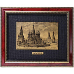 /30*40см Офорт черно-белый "Старая Москва.Покровский собор" СЕРЕБРЕНИЕ