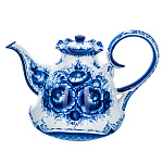 0010141/Долив. Гжель Чайник "Колокольчик"Доливной  Авт. Алехин С.С.