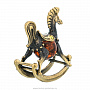 Статуэтка с янтарем "Лошадка качалка", фотография 4. Интернет-магазин ЛАВКА ПОДАРКОВ