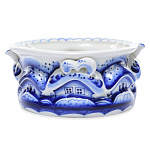 0018837 Гжель Конфетница "Деревенька" Авт. Исаев С.В.