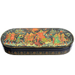 0048171/24*8см Шкатулка лаковая миниатюра Холуй"Масленица"50,14