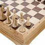 Шахматный ларец с деревянными фигурами 33х33 см, фотография 3. Интернет-магазин ЛАВКА ПОДАРКОВ